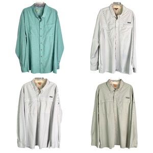 Eddie Bauer Outdoor Fishing SPF Casual Button-Up Shirt LOT of 4